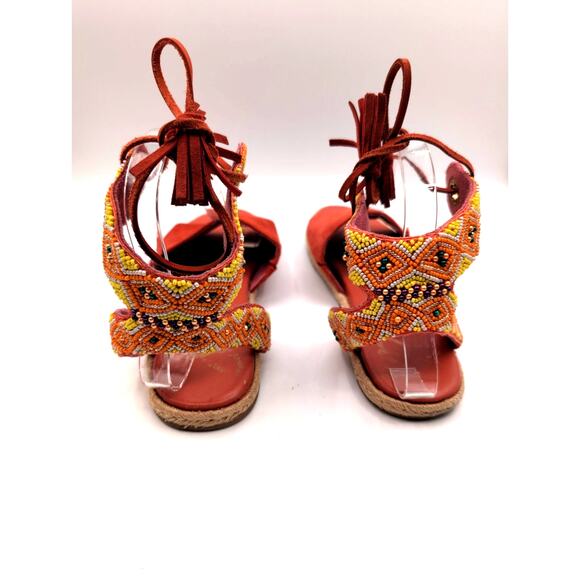 Sam Edelman | Beaded Espadrille Tie Sandals | 8.5 M - Picture 2 of 9